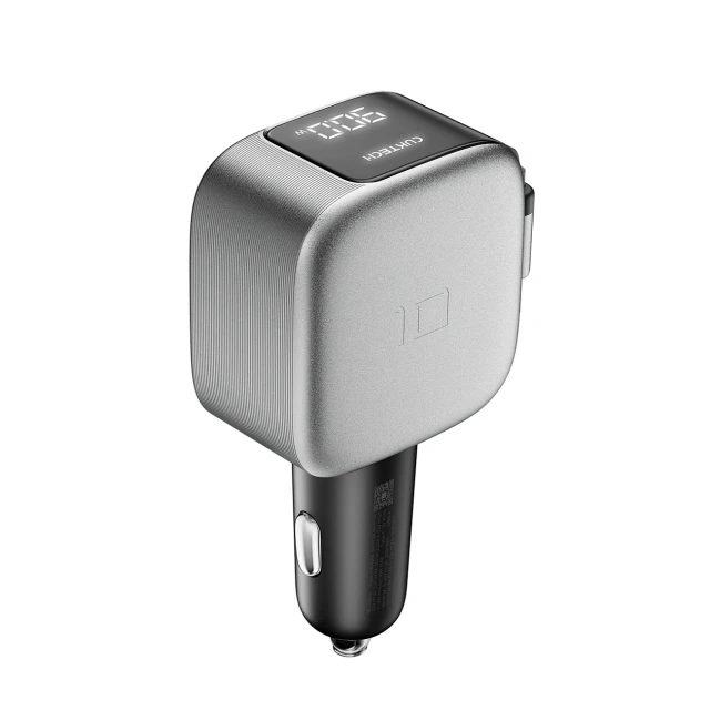 Автозарядка Cuktech CC903P 100 W з дисплеєм та кабелем USB-C 70 см Grey (6977556352232)
