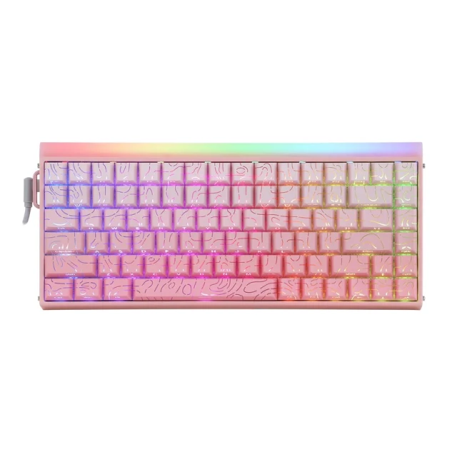 Клавіатура Aula Hero84 HE ігрова механічна Gasket Dragon King switch RGB Pink-Gradient (6978080504272)
