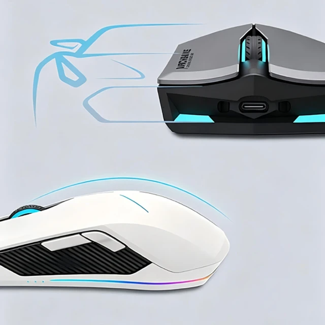 Ігрова миша Machenike M721 бездротова 10000 DPI з RGB-підсвіткою Black (6978532800518)