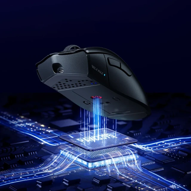 Миша ігрова Machenike L8 Max бездротова зі станцією зарядки Black (6978532801546)