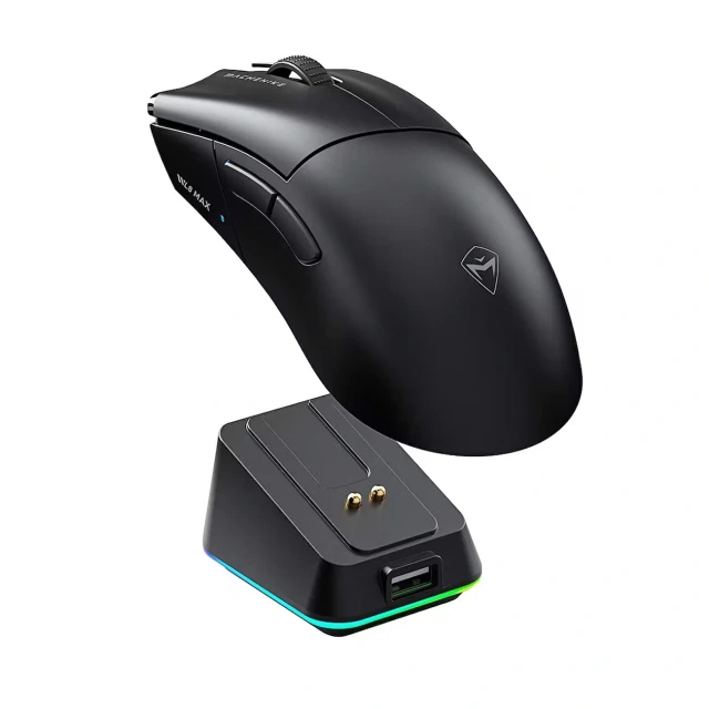 Миша ігрова Machenike L8 Max бездротова зі станцією зарядки Black (6978532801546)