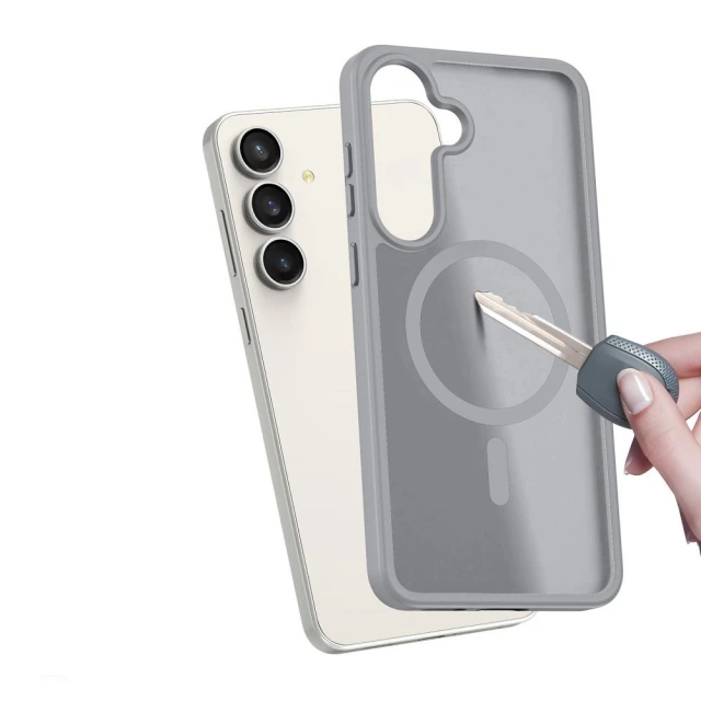 Чохол Dux Ducis Yind для Samsung Galaxy S25 FE Grey with MagSafe (6978943380104)