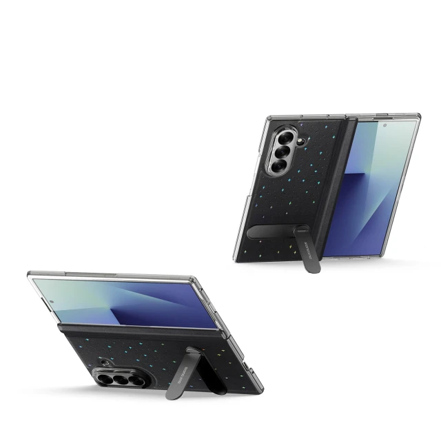 Чохол Dux Ducis Stex для Samsung Galaxy Z Fold 7 з підставкою 360° Чорний (6978943382511)