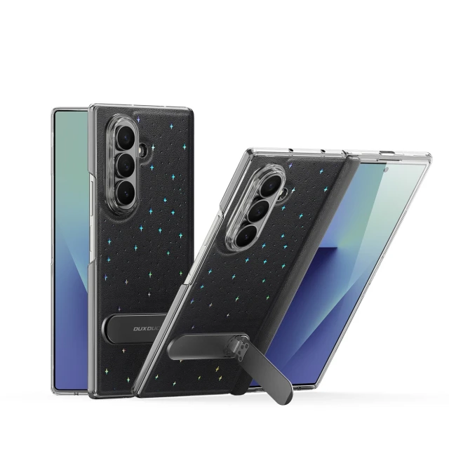 Чохол Dux Ducis Stex для Samsung Galaxy Z Fold 7 з підставкою 360° Чорний (6978943382511)