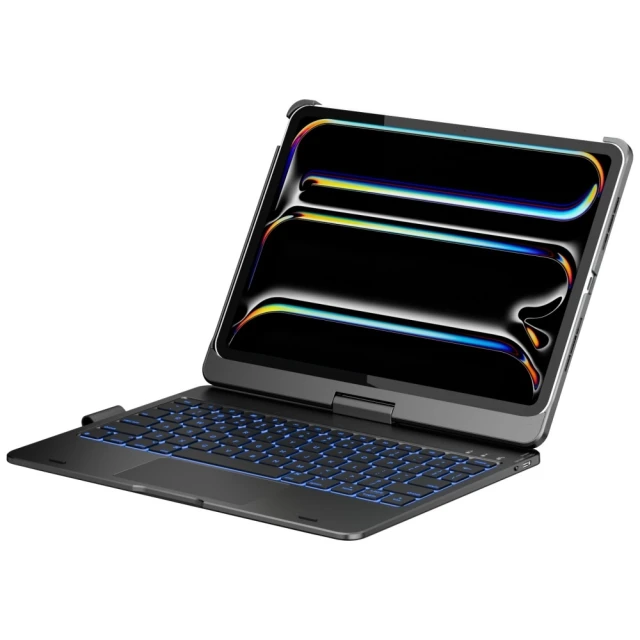 Чохол Typecase Flexbook Touch з клавіатурою для iPad Air 11 M2 Grey (KB201T-110-B-SGY-BLK-B-US-V4)