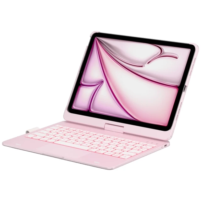 Чохол Typecase Flexbook Touch з клавіатурою для iPad Air 11 M2 Light Pink (KB201T-110-B-LPK-WHT-B-US-V4)