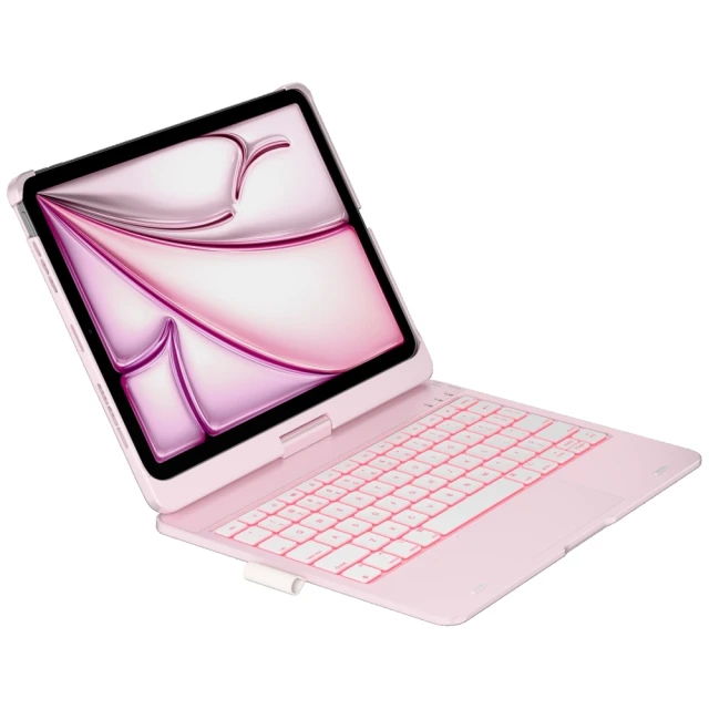 Чохол Typecase Flexbook Touch з клавіатурою для iPad Air 11 M2 Light Pink (KB201T-110-B-LPK-WHT-B-US-V4)