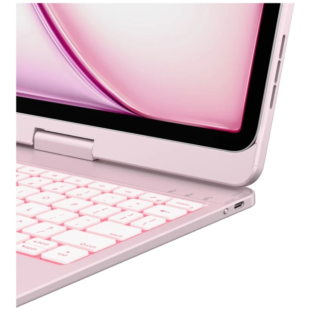 Чохол Typecase Flexbook Touch з клавіатурою для iPad Air 11 M2 Light Pink (KB201T-110-B-LPK-WHT-B-US-V4)