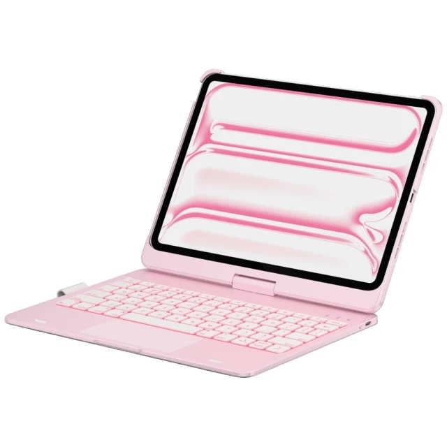 Чохол Typecase Flexbook Touch з клавіатурою для iPad Pro 11 M5 | M4 Pink (KB201T-110P-B-LPK-WHT-B-US-V0)