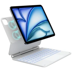Чохол Typecase Edge з клавіатурою для iPad Air 11 M2 | M3 | M4 White (KB206-110-D-WHT-WHT-B-US-V5B)