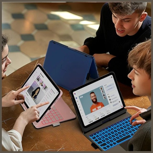 Чохол Typecase Flexbook Touch з клавіатурою для iPad Air 13 M2 | M3 | M4 Blue (KB201T-129-C-PBU-BLK-B-US-V4)