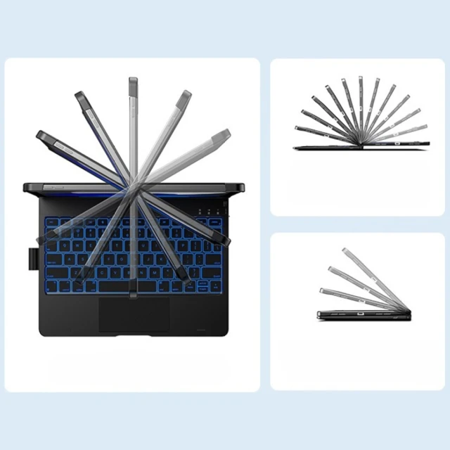 Чохол Typecase Flexbook Touch з клавіатурою для iPad Air 13 M2 | M3 | M4 Blue (KB201T-129-C-PBU-BLK-B-US-V4)