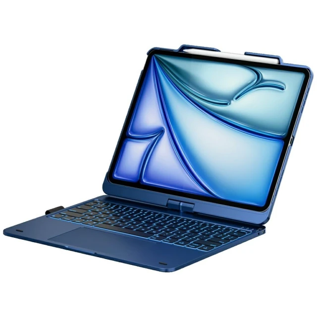 Чохол Typecase Flexbook Touch з клавіатурою для iPad Air 13 M2 | M3 | M4 Blue (KB201T-129-C-PBU-BLK-B-US-V4)