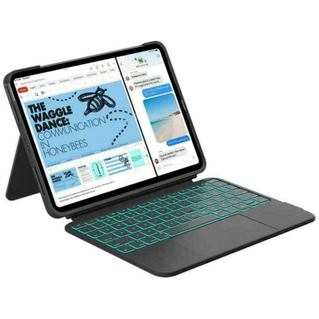 Чохол Typecase Folio Duo з клавіатурою для iPad Air 11 M2 Black (KB301-110U-C-BLK-BLK-B-US-V6)