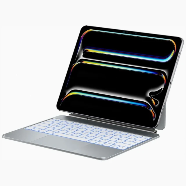 Чохол Typecase Edge Pro з клавіатурою для iPad Air 13 M2 | M3 | M4 Silver (KB206AU-129-D-SLV-WHT-U-US-C1)