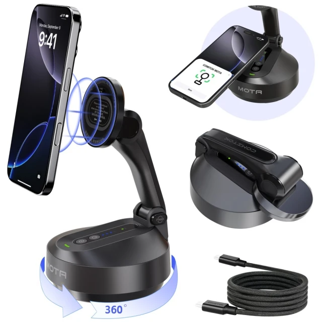 Автотримач Comitok Mota Magnetic для iPhone Black (Mota_black)