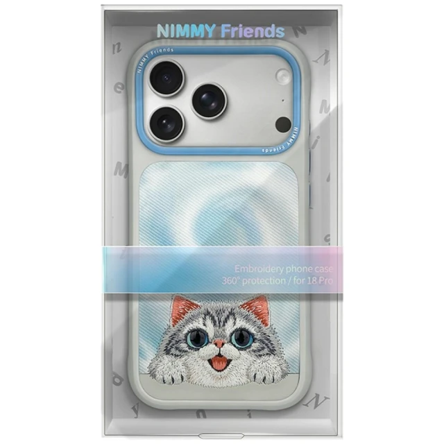 Чохол Nimmy Big Eyed Lying Silver Shaded Cat для iPhone 18 Pro | 17 Pro Grey (N-CXXDYPP-IP18/17-PRO-04)