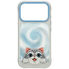 Чохол Nimmy Big Eyed Lying Silver Shaded Cat для iPhone 18 Pro Max | 17 Pro Max Grey (N-CXXDYPP-IP18/17-PRO-MAX-023)