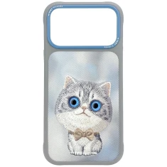 Чохол Nimmy Big Eyed Silver Shaded Cat для iPhone 18 Pro Max | 17 Pro Max Grey (N-XDY-IP18/17-PRO-MAX-023)