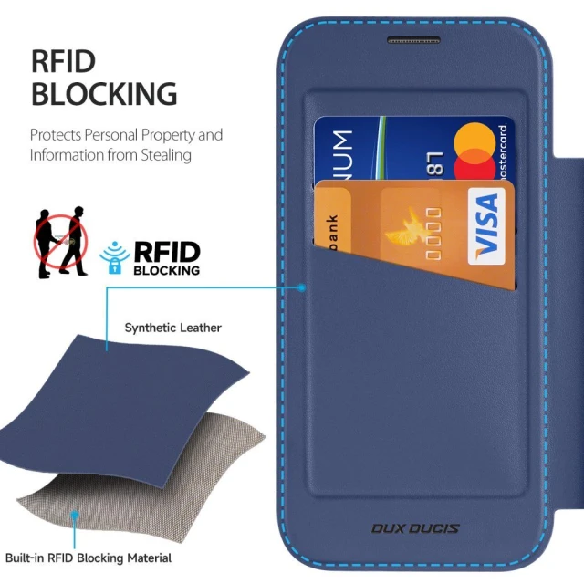 Чехол Dux Ducis Skin X Pro для iPhone 18 Pro | 17 Pro Navy with MagSafe (6980053732629)