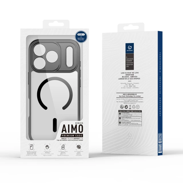 Чохол Dux Ducis Aimo Mag для iPhone 17 Pro Max Black with MagSafe (6980053732766)