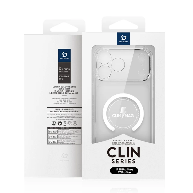 Чохол Dux Ducis Clin Mag для iPhone 17 Pro Clear with MagSafe (6980053732780)
