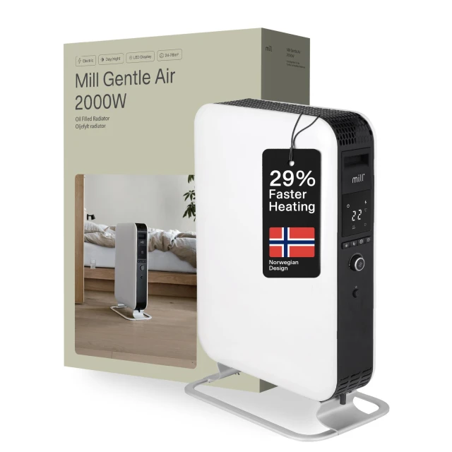 Масляний обігрівач Mill AB-H2000DN 2000 Вт 3 рівні White (7090019821546)