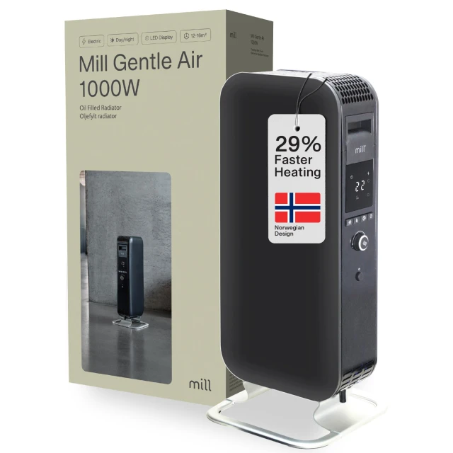 Масляний обігрівач Mill AB-H1000DN 1000 Вт Black (7090019822000)