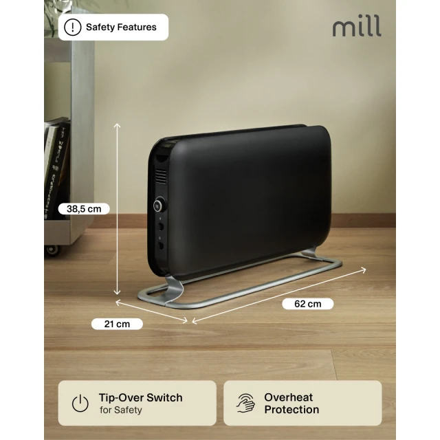 Конвектор Mill SG2000LED 2000 Вт Black (7090019822017)