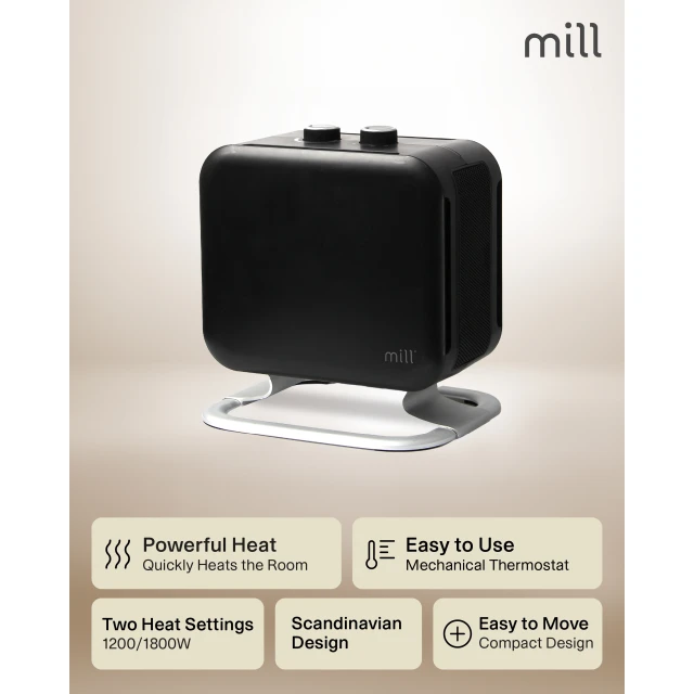 Тепловентилятор Mill CUS1800MECBA 1800 Вт Black (7090019822659)