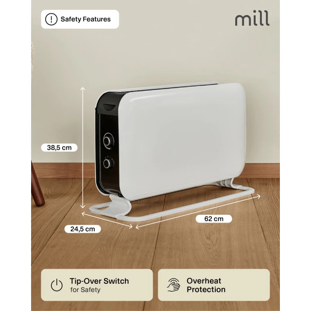 Конвектор Mill CO2200MECMAX 2200 Вт 3 рівні White (7090019823861)