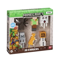 Набір P.M.I. Kids World 3D-гумок Minecraft 6 шт Deluxe Box Ver.B (7290120514270)