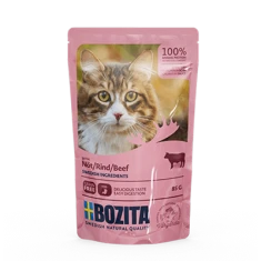 Вологий корм для котів BOZITA з яловичиною у соусі 85 г (7300330036124)