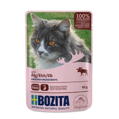 Вологий корм для котів BOZITA з лосем в желе 85 г (7300330036339)
