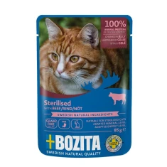 Вологий корм для котів BOZITA Sterilised з яловичиною в желе 85 г (7300330036469)