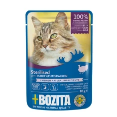 Вологий корм для стерилізованих котів BOZITA з індичкою в желе 85 г (7300330036476)