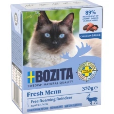 Вологий корм для котів BOZITA з оленем в соусі 370 г (7300330049308)