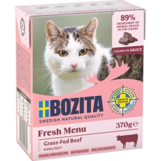 Вологий корм для котів BOZITA з яловичиною в соусі 370 г (7300330049315)
