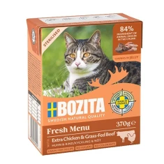 Вологий корм для котів BOZITA Sterilised з куркою та яловичиною в желе 370 г (7300330649249)