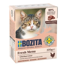 Вологий корм для котів BOZITA з печінкою птиці в соусі 370 г (7300330649393)