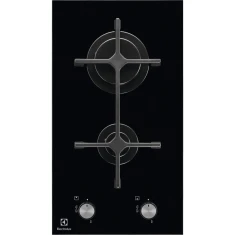 Газова варильна поверхня Electrolux EGC3322NVK 30 см 2 конфорки Black (7332543475971)