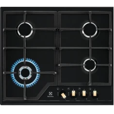 Газова варильна поверхня Electrolux EGS6436RK Retro 60 см 4 конфорки Black (7332543609680)