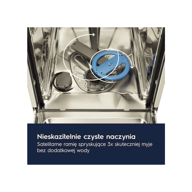 Посудомийна машина вбудована Electrolux 45 см EEM43201L клас C 10 комплектів AirDry термообіг (7332543738342)