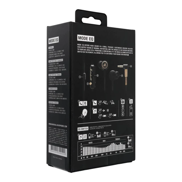 Навушники Marshall EQ Jack 3.5 mm Gold Black (7340055309400)