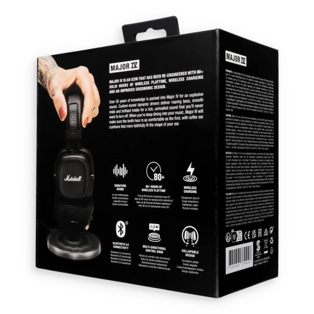 Наушники Marshall Major IV Black (7340055379458)