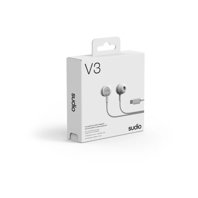 Навушники Sudio V3 дротові USB-C Gray White (7350071399569)