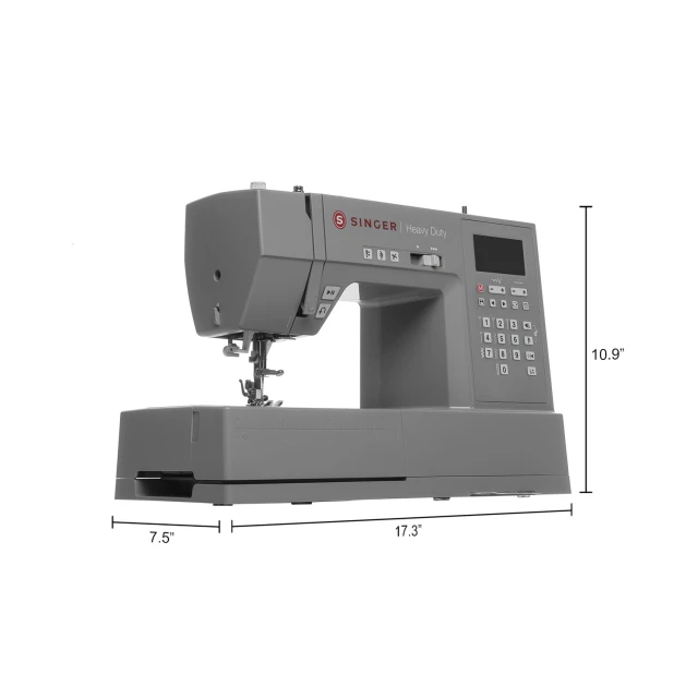 Швейна машина комп'ютерна Singer HD6800C Heavy Duty 586 швів 9 петель Grey (7393033106263)