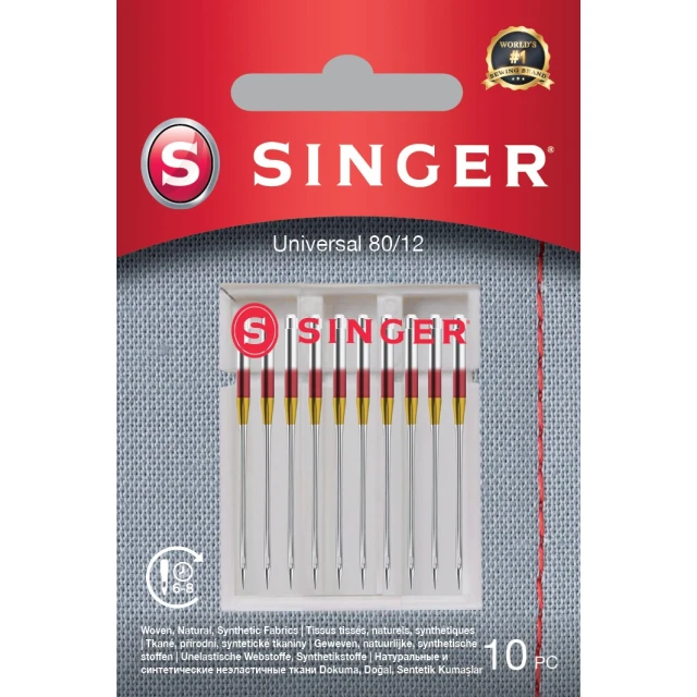 Голки універсальні Singer 80/12 для тканин 10 шт (7393033107376)