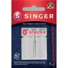 Голка подвійна розтяжна Singer 4.0 80/12 1 шт (7393033107642)