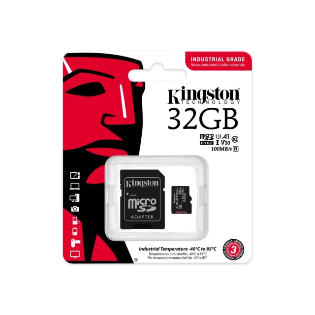 Карта пам'яті Kingston microSDHC/SDXC 32 GB UHS-I Class 10 U3 V30 A1 (740617321074)